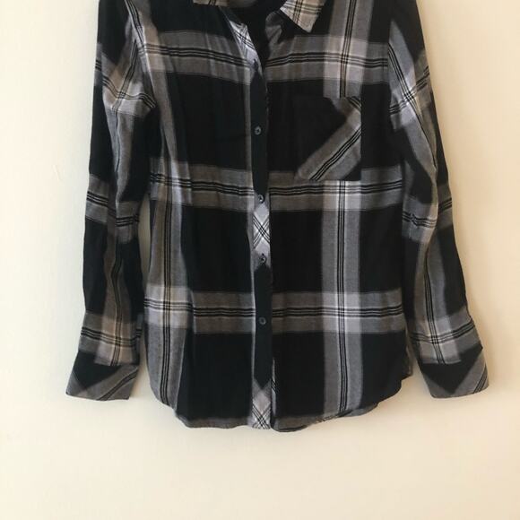 Rails Hunter Black & White Plaid Shirt - Picture 3 of 6
